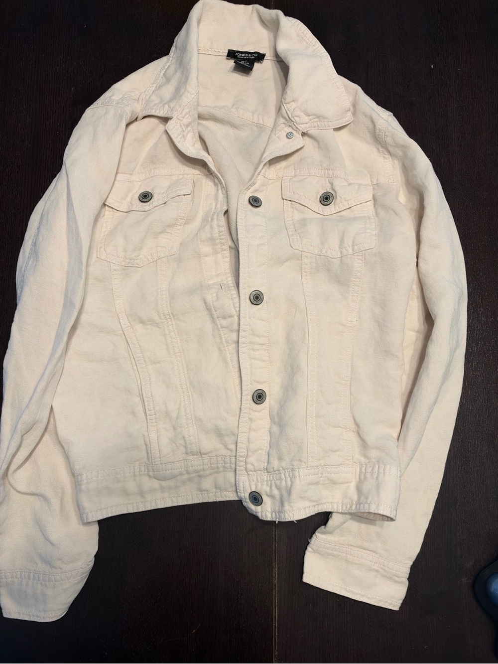 Jones New York White Denim Jacket Women’s Size Large